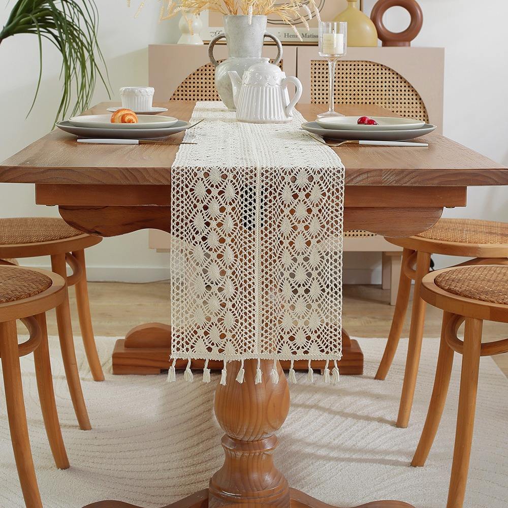 Fleur de queue de phénix - Bordure en coton à tête carrée