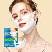 Masque facial au collagène liftant en V OEM - Masque facial au collagène hydrogel à libération prolongée pour double menton et contour en V Maxi Lift