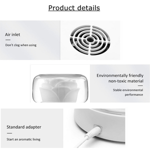 创意便携式香味玫瑰花精油扩散器400毫升二合一冷雾超声波电香味扩散器 - Product Image 5