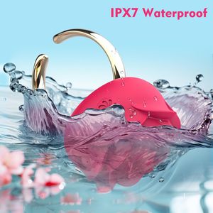 Gül kadın Mini klitoris meme masaj stimülatör için atlama parmak yüzük vibratör USB şarj edilebilir IPX7 su geçirmez 10 - Product Image 5