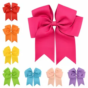 6 pollici 20 colori semplici Baby Large Grosgrain Ribbon Cheer Hair Bows Cheerleader Bows fiocchi per capelli con clip accessori per capelli per ragazze