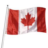 Drapeau du Québec, province canadienne, impression sur soie nationale personnalisée en extérieur, 3x5 pieds