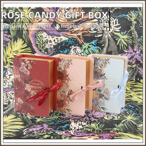 Cajas <span class=keywords><strong>de</strong></span> Cartón con Forma <span class=keywords><strong>de</strong></span> <span class=keywords><strong>Libro</strong></span> Hechas a Mano con Cinta <span class=keywords><strong>de</strong></span> Flores, Cierre Magnético, Logotipo Personalizado para Decoración <span class=keywords><strong>de</strong></span> Bodas, Fiestas, Comida - Product Image 2