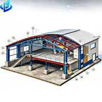 Nave Industrial Prefabricada de Acero, Diseño Moderno, Estructura Metálica de Gran Envergadura, Almacén, Taller, Estructura Galvanizada