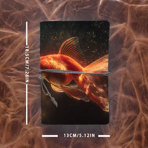A6 Journal Ideal para planes de programas de bienestar de los coordinadores de bienestar de oficina y asistencia con peces dorados con aletas que fluyen Pat - Product Image 4