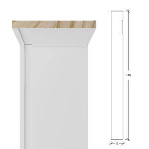 Plinthe murale en bois de haute densité pour intérieur, revêtement PET, moulures intérieures commerciales Moldurarte - Product Image 1