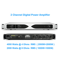 FP-2000 Amplificador de Potencia Digital de 2 Canales, 4800W RMS, 1U, Montaje en Rack, Amplificador de Audio Profesional para KTV, Sonido en Vivo y Escenarios