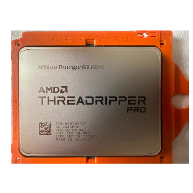 For AMD Ryzen Threadripper Pro 3955WX CPU Processor 3.9Ghz 16 Core Interface SWRX8