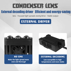 ไฟขับขี่รถจักรยานยนต์ขนาดเล็ก<span class=keywords><strong>12</strong></span>โวลต์ที่สว่างมากไฟ LED ไฟหน้ารถเพื่อขับใน IP68ตัดหมอกสีขาว + สีเหลืองพร้อมคานบัส - Product Image 3