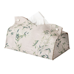 Chinese Style Brocade Fabric Tissue <b>Box</b> Cover With <b>Floral</b> Pattern For Living Room Car Tea Ceremony Accessory - Product Image 5