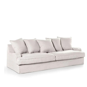 Mobilier Royal 4 places contemporain, ensemble de canapés en lin, derniers modèles de coussins amovibles, salon sectionnel en bois de velours - Product Image 2