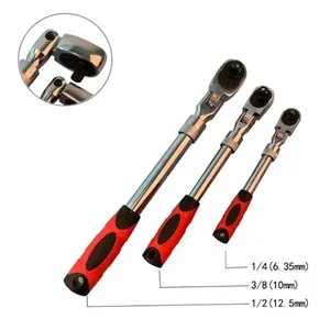 Clé à cliquet rétractable en acier au carbone à 72 dents, 1/4 1/2 3/8, à extrémité unique, qualité junior, à dégagement rapide automatique - Product Image 1