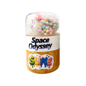 Golden Holographic Galaxy Crystal Slime With Cute Charms Non-Toxic Fidget Toy OEM ODM Factory Custom Wholesale - Product Image 1