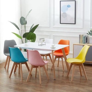 <span class=keywords><strong>Sillas</strong></span> francesas Salle A Manger para restaurante, <span class=keywords><strong>sillas</strong></span> de comedor de madera de <span class=keywords><strong>tulip</strong></span>án con cojín de Pu - Product Image 5