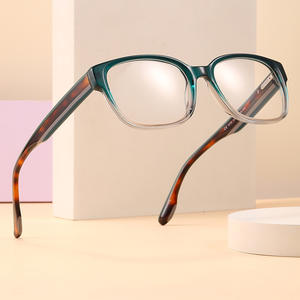 Monturas de Gafas de Acetato Cuadradas Wenzhou, Montura Completa Antideslizante, Lentes Planas Unisex 1076 - Product Image 5