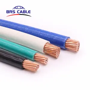 600V 2AWG 4 AWG 6AWG 10AWG 12 AWG铜电线THHN电缆建筑电线