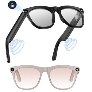AG08 Smart <b>Glasses</b> 8MP <b>Camera</b> Call Feature Black And Pink 4GB Memory 280MAH Battery - Product Image 1