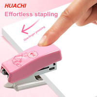 Mini Agrafeuse Manuelle en Plastique HUACHI avec Agrafes de Taille 24/6, Capacité de 24/6-40 Agrafes