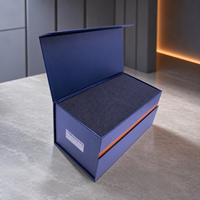 Boîte à vin de luxe personnalisée avec insert intérieur protecteur, emballage cadeau en carton rigide pour l'expédition de bouteilles
