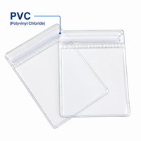 Sacs à fermeture éclair en PVC transparent pour bijoux, épaisseur 260 microns, anti-oxydation, refermables, pour bagues, colliers, bracelets