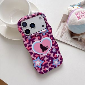 Custodia per <span class=keywords><strong>iPhone</strong></span> 17 Pro Max <span class=keywords><strong>con</strong></span> Stampa Leopardata Rosa e Gatto Nero a Cuore, Cover in PC Opaco per <span class=keywords><strong>iPhone</strong></span> 17 - Product Image 4