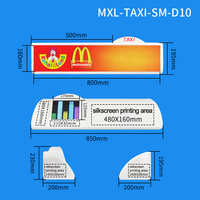 Letreros LED de Alta Calidad para Techo de Taxi, Publicidad en el Techo del Automóvil, Luz Fija con Dos Ganchos, Transmisión Remota 4G, Publicidad con un Clic