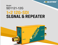 AVMATRIX SD1121-12G Amplificateur de distribution 1x2 12G-SDI avec reclockage 4K 60Hz, répartiteur 12G SDI ASI pour studio de diffusion et véhicule de production (OB Van)