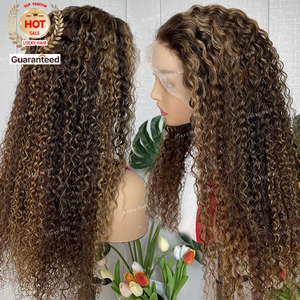 Chất Lượng Cao Pre Ngắt Màu Xoăn Tóc Giả Tóc Con Người 13X4 Sô Cô La Nâu Sâu Sóng Phía Trước Tóc Giả HD Ren Phía Trước Tóc Giả Tóc Con Người - Product Image 4