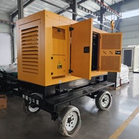 Générateur diesel silencieux 30 kVA 40 kW 60 kVA 100 kVA 150 kVA 200 kVA 250 kVA avec remorque mobile Cummins