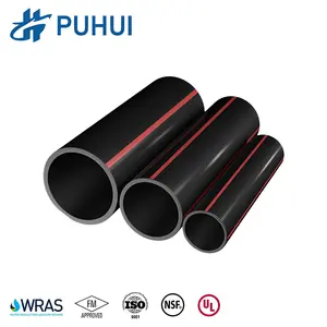 Pipa tabung Mortar Hdpe 3 inci, untuk kembang api pasokan air Pe hitam 50mm 2.3 mm-61 mm 16mm-2500mm 16mm-2500mm bulat 2 inci