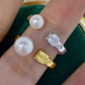 10710 Accessoires de perles DIY, bague en argent S925 avec support vide, ensemble de bijoux en argent multi-perles, perles de 3 à 8 mm, style tendance en incrustation - Product Image 3