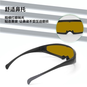 Lunettes de sécurité laser industrielles, monture intégrale, anti-buée, 1064 nm, protection pour soudage et meulage, monture noire TC YJ 7402 - Product Image 1