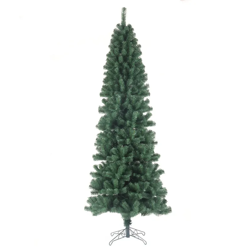 Custom man-made handmade PVC slim Christmas tree large indoor and outdoor Floor-to-ceiling tree Christmas products Holiday party