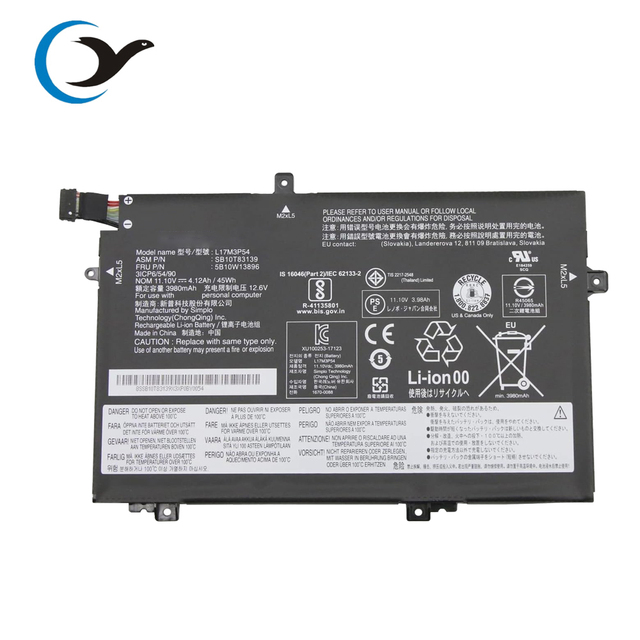 L17M3P54 Battery Replacement Laptop Battery for Lenovo ThinkPad L480 L490 L580 L590 L14 L15 L14 Gen 2 L15 Gen 2 Series