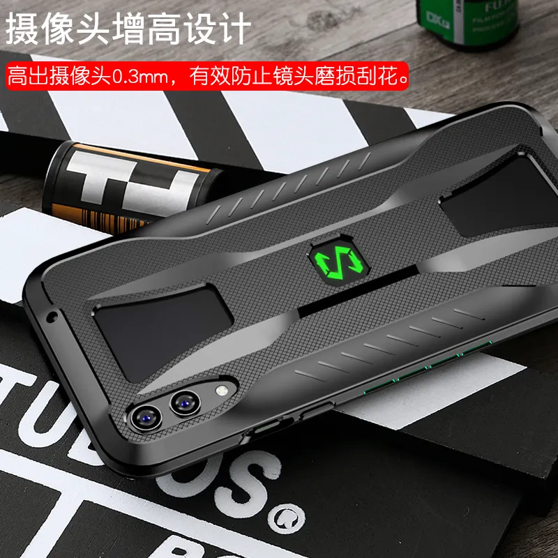 Funda protectora de TPU a prueba de golpes para Xiaomi Black Shark 2 / 2 Pro, cubierta de disipación de calor + ranura para mando