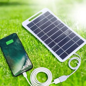 Pengisi daya baterai Solar Mini portabel, 2W 3W 5V USB tahan air fleksibel ukuran kecil untuk ponsel bingkai plastik - Product Image 4