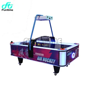 Máquina de juego de hockey de aire que funciona con monedas para niños de interior, juegos deportivos de mesa de hockey de aire eléctricos de diversión