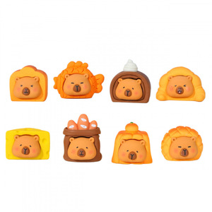 Ornements d'ours en résine rouge vif style dessin animé, accessoires de bijoux DIY, porte-clés, coque de téléphone, décoration de voiture, automne 2024 - Product Image 5