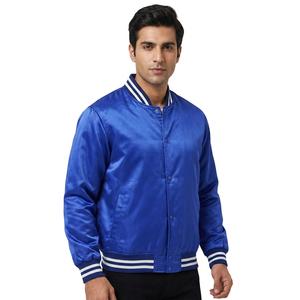 Veste universitaire en cuir noir de luxe sur mesure pour hommes, veste d'hiver en cuir verni - Product Image 1