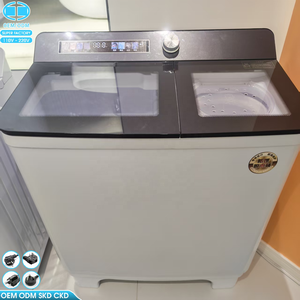 Lave-<span class=keywords><strong>linge</strong></span> semi-automatique <span class=keywords><strong>à</strong></span> double tambour de 13 kg pour usage domestique, grande capacité, séparation, économie d'énergie et faible consommation. - Product Image 1