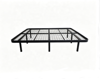 Lit plateforme en métal grillagé, taille Queen, très simple, pour intérieur