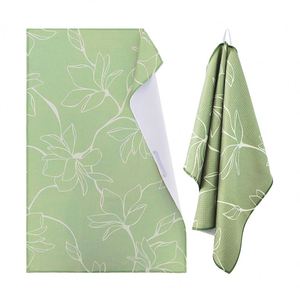 Custom Hand Waffle Organic Microfiber Absorbent Kitchen Towel With Logo - Product Image 1