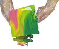Peinture acrylique à couler WingArt Factory, personnalisée pour enfants, 6 couleurs, 60 ml, pour la peinture