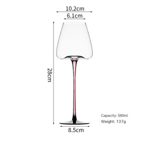 <span class=keywords><strong>Gobelet</strong></span> de Bourgogne de luxe haut de gamme, cadeau d'anniversaire, verre en cristal rose pour filles, verre à vin rouge - Product Image 1