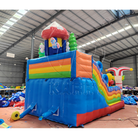 Château gonflable et toboggan KARRY en PVC pour usage commercial, double piste, garantie 3 ans, certifié CE, capacité 300-500 kg