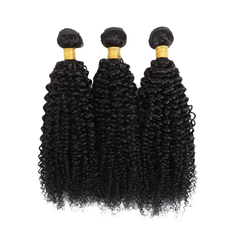 Kinky Curly Hair Kinky Curly Hair 1/3/4 Pc Natural Color 8-26 Inch Brazilian Curly Hair Weave Bundles Non Remy Human Hair Extensions