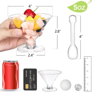 แก้วพลาสติกใสแบบใช้แล้วทิ้ง ขนาด 135 มล. 150 มล. 160 มล. 180 มล. เป็นมิตรกับสิ่งแวดล้อม สำหรับใส่คัสตาร์ด ของหวาน เค้ก พุดดิ้ง เยลลี่ - Product Image 3