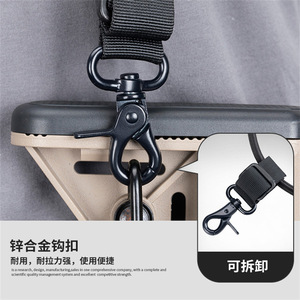 สายสะพายไหล่แบบยุทธวิธี ไนลอน ปรับได้ ปลดเร็ว สำหรับสายสะพายปืน อุปกรณ์เอาตัวรอด สีดำ สีกากี - Product Image 4