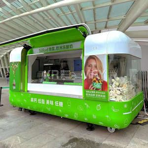 China Outdoor Kitchen Fast Food <b>Trailer</b> With Cooking Equipment Mobile Food Cart for Sale Europe Fast Food <b>Trucks</b> - Product Image 2