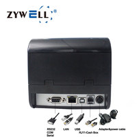 Sistemas POS para Restaurantes, Impresora Térmica POS sin Tinta de 80 mm, ZYWELL ZY-T812, USB, Serial, Ethernet, WIFI, Impresora de Recibos